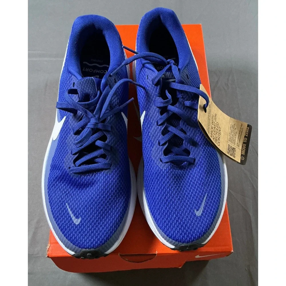 Nike Revolution 6 Next Nature Men Deep Royal Blue White Running Shoes Size 8.5